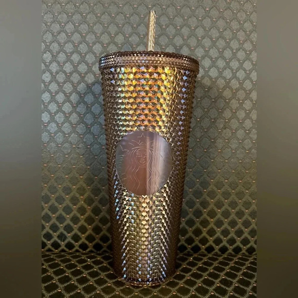 NEW Disneyland Starbucks 50th Anniversary Gold Studded Tumbler with Straw 24oz - Picture 1 of 4